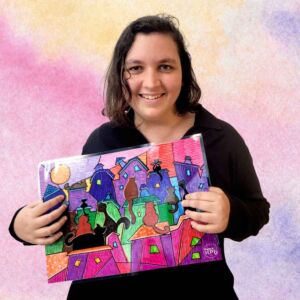 Tovaglietta Double-Face "GATTI SUI TETTI"