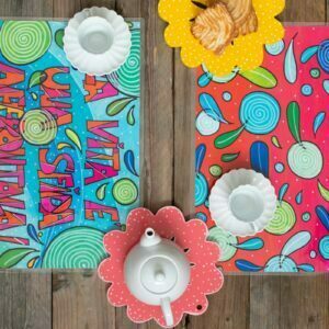 Tovaglietta Double-Face"LA VITA E' UNA SFIDA AFFRONTALA" in estate