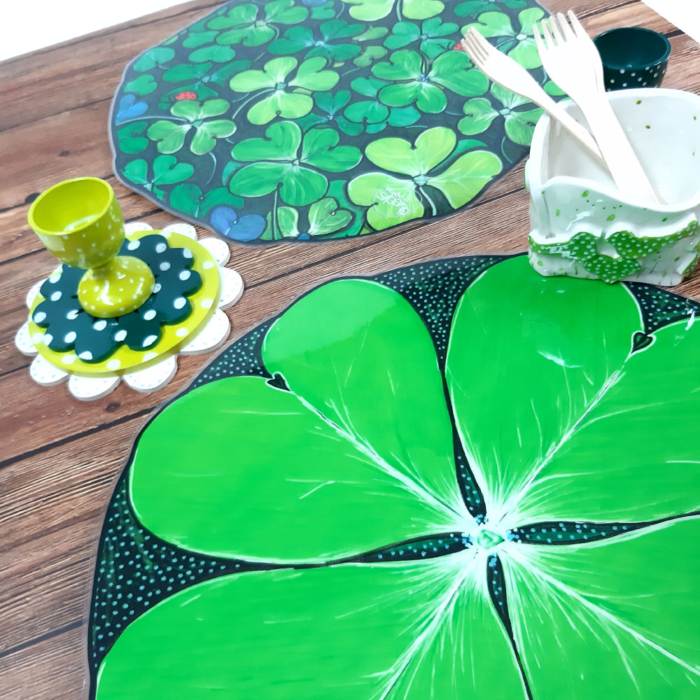 Tovaglietta Sagomata Double-Face "QUADRIFOGLIO"