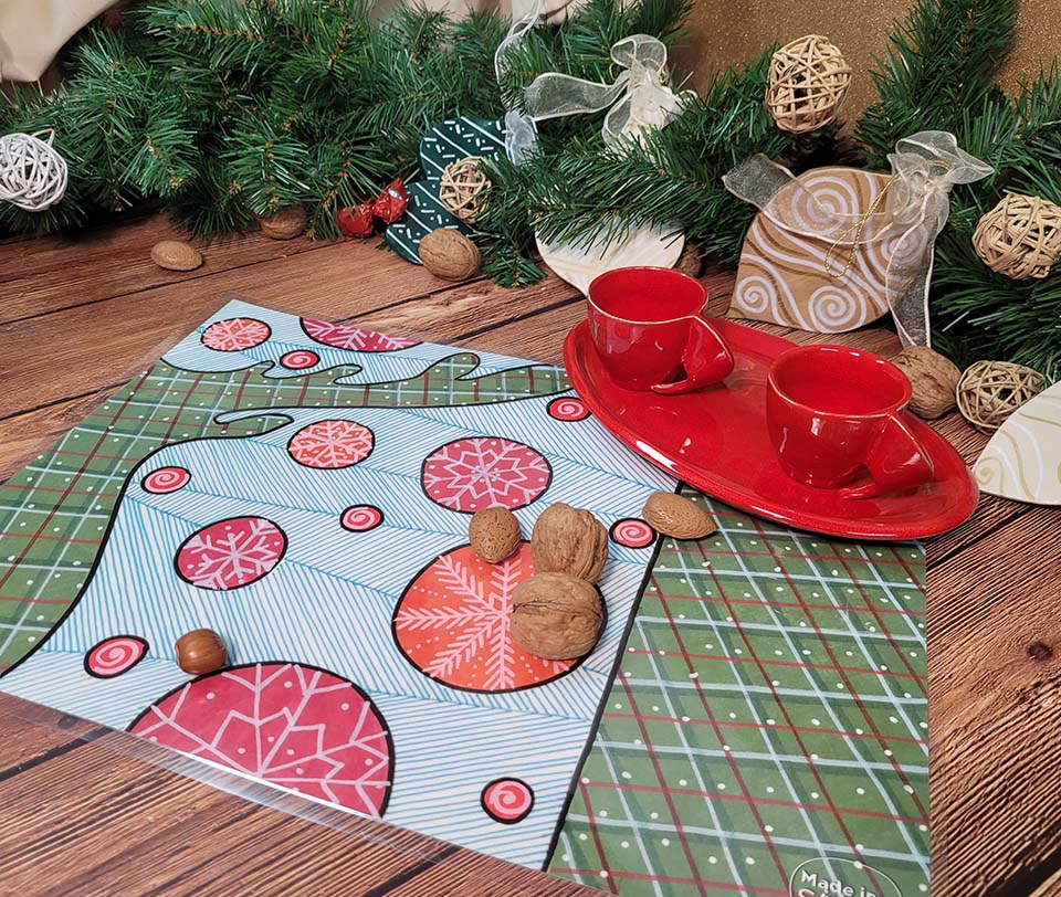 tovaglietta natalizia mezza renna con tazzina