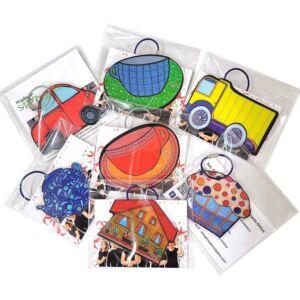 PORTACHIAVI dis. "FANTASIA" - Double Face Sagomato