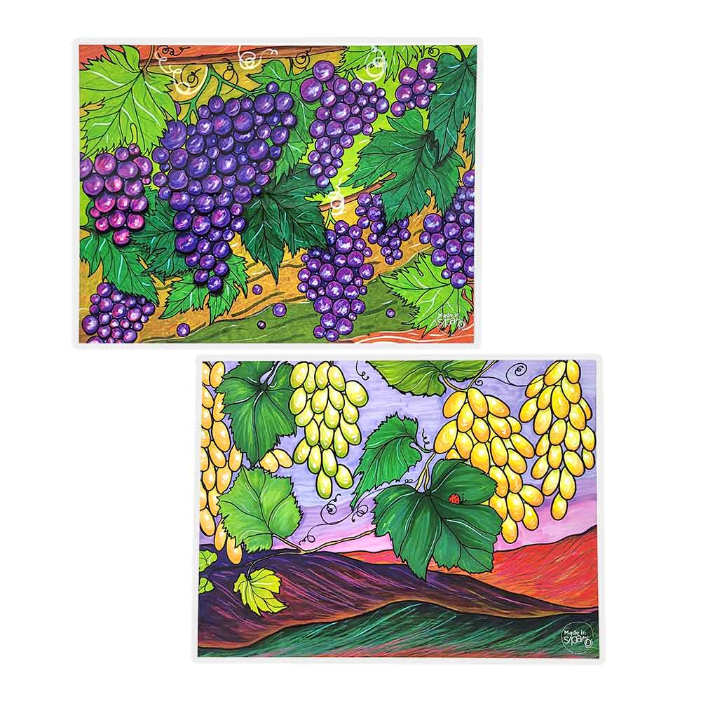 Tovaglietta Double-Face "UVA NERA E UVA BIANCA"