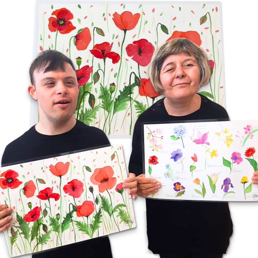 Tovaglietta Double-Face "PAPAVERI"