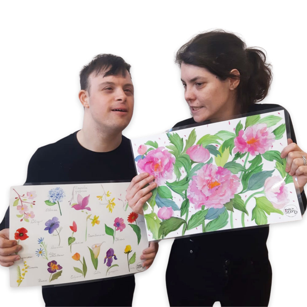 Tovaglietta Double-Face "PEONIA"