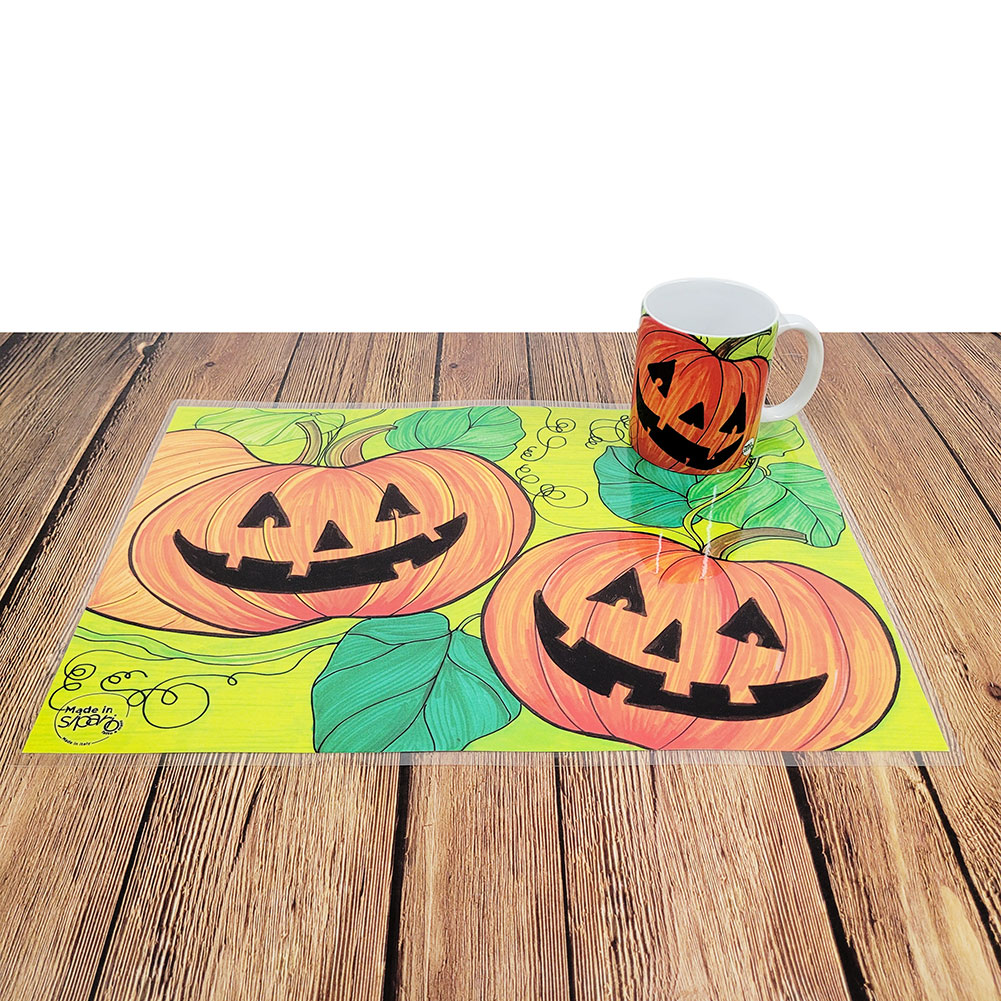 Set offerta: tovaglietta e tazza "ZUCCA DI HALLOWEEN"