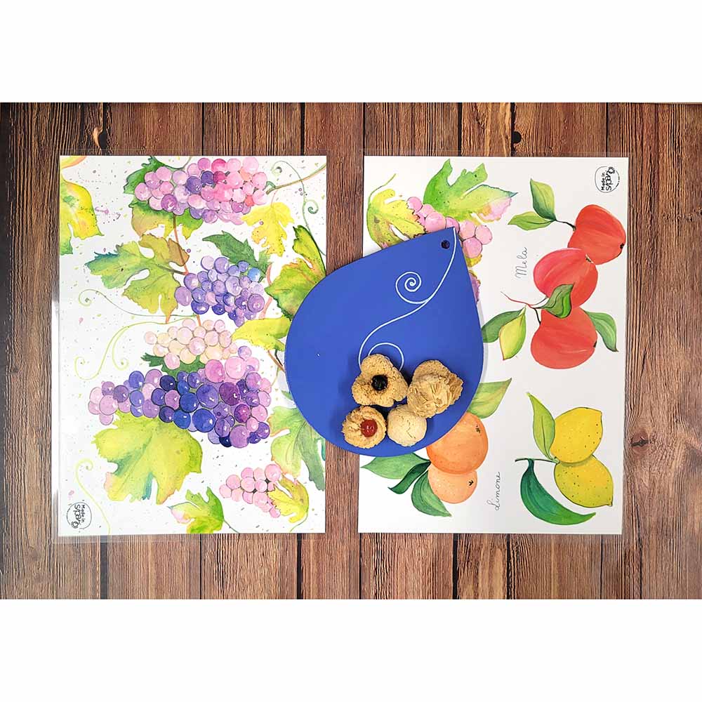 Tovaglietta Double-Face "UVA ACQUERELLO"