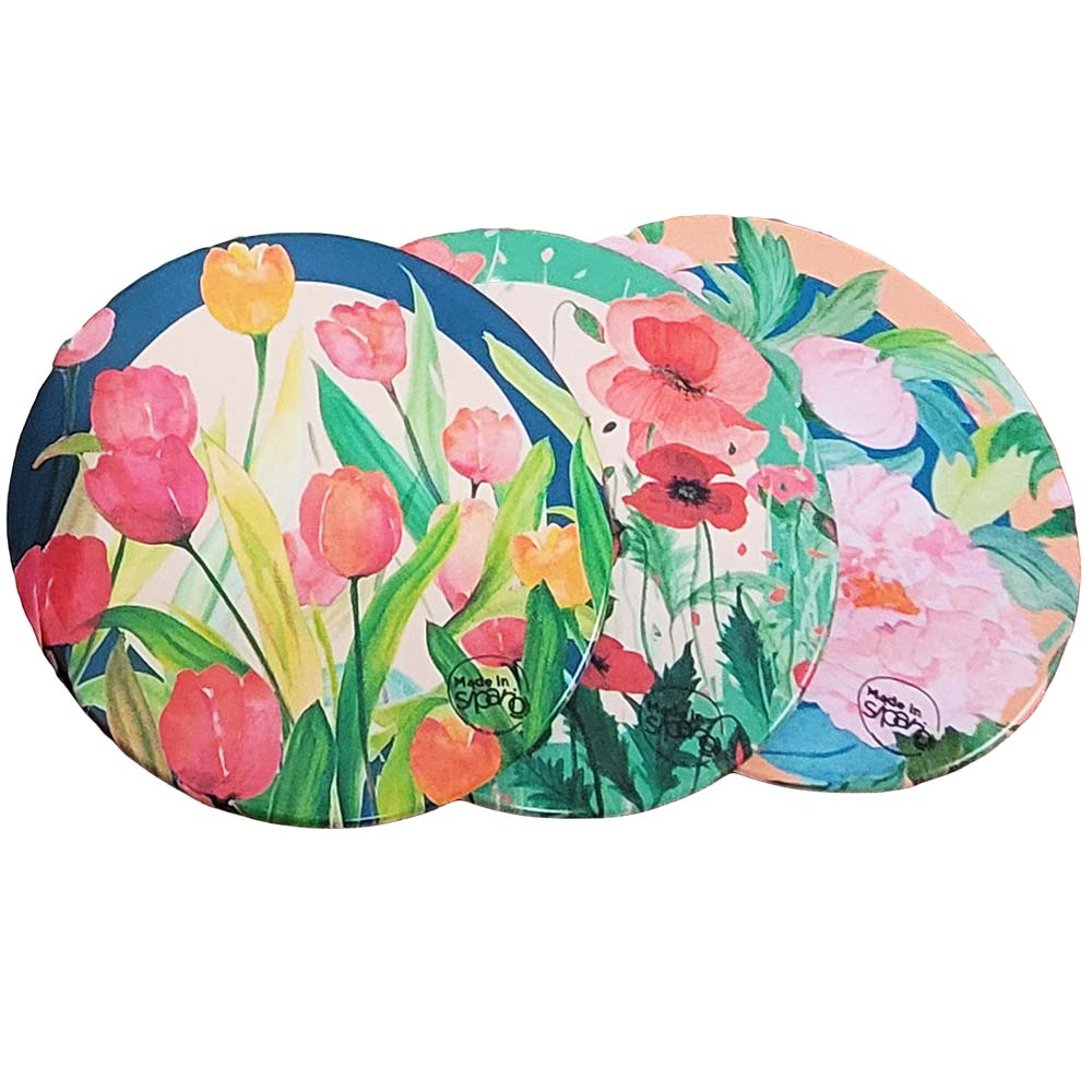 Sottopentola Melamina Tondo - Linea "Botanica Incorniciata"