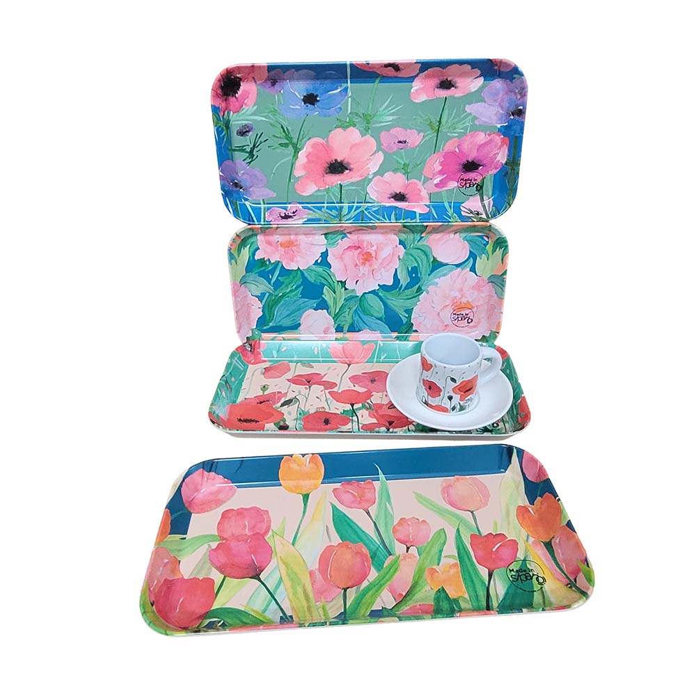 Vassoietto Melamina Rettangolare - Mis. "S" - Linea Botanica Incorniciata